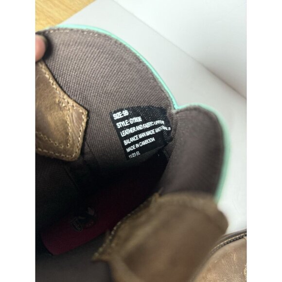 Justin Womens 8" Nettie Western Cowboy Brown Leather Boots Square Toe Sz 9B NEW - Picture 9 of 15